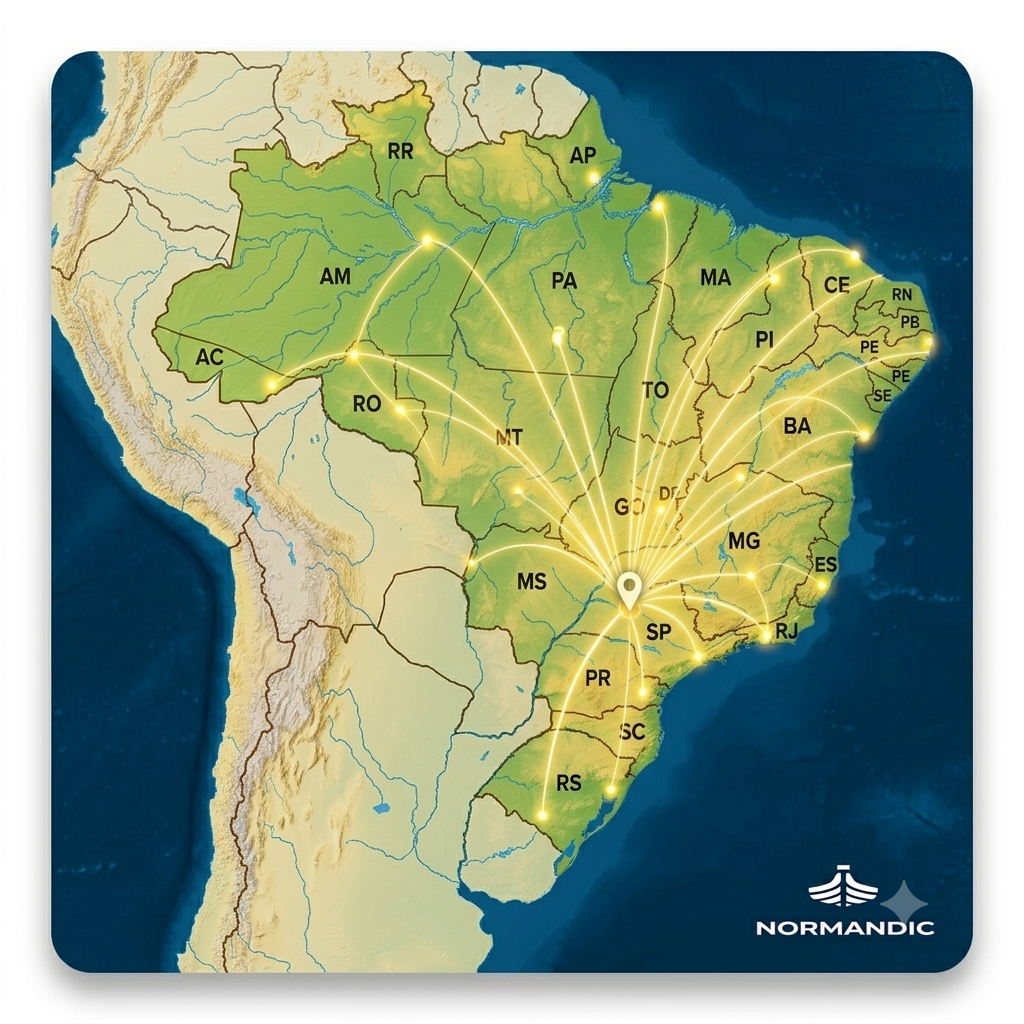 Atendimento e distribuição Normandic em todo o território nacional